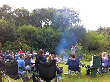 Storytelling around the campfire