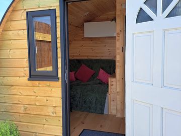 View of the camping pod interior