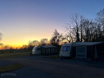 The site at sunset