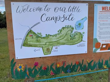 Map of campsite and pitches