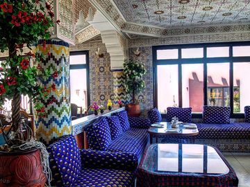 Comfortable seats at the restaurant