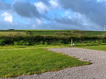Hardstanding pitch with electric