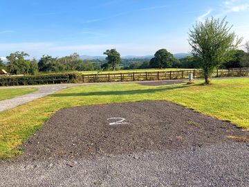 Roomy hardstanding pitches with fantastic views