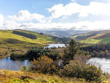 Nant yr arian's lake with the site and our lake in the back ground