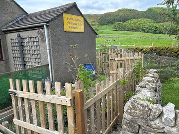 Stella's kitchen surrounded by spectacular countryside