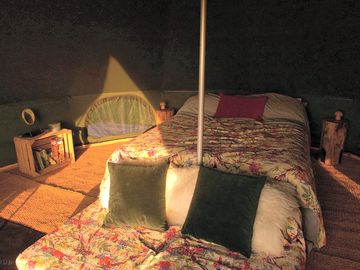 Sunsets are spectacular from the tent