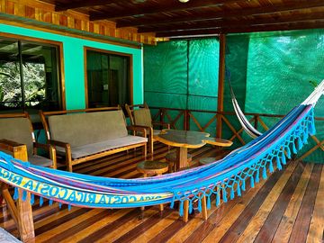 Balcony with a hammock
