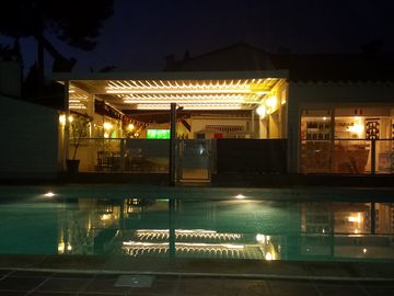 Living area with pool and bar