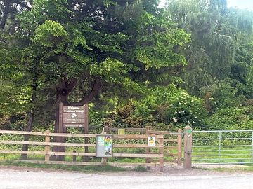 On site entrance to the sandstone ridge.