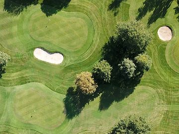 Aerial view of the golf course