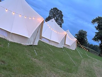 The entrance to our luxury bell tents