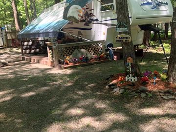 The campground caters for large units