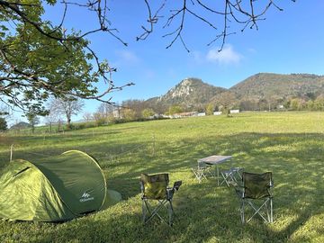View from the tent pitches