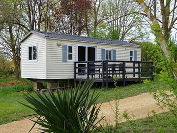 Front view of mobile home