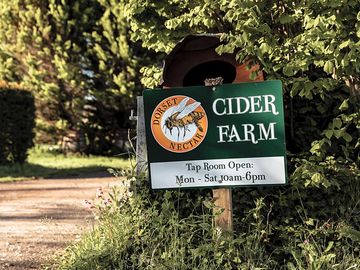 View of the gate sign from the lane