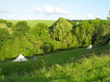 Spaciously pitched and surrounded by nature