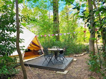 Looking into the Bedouin Bell Tent