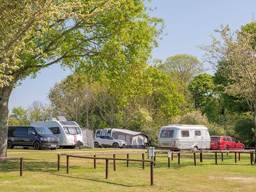 Spacious grass pitches
