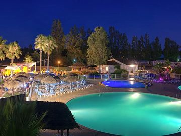 The pool at night
