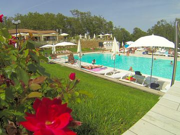 Pool, sundeck and terrace bar