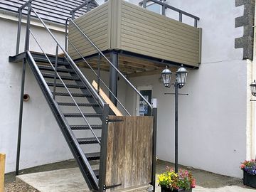 Steps up to the Cwtch apartment
