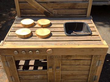Mud kitchen for the budding chefs