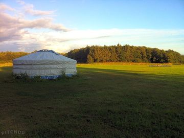 Outside of the yurt