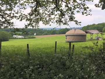 Yurt seen from the meadow's edge (added by manager 18 Jun 2018)