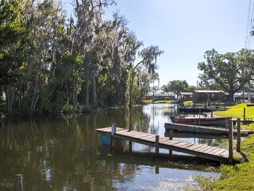 Fishing docks at Oak Harbor RV Park.