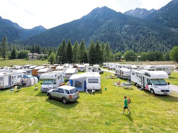 All our pitches have space for an awning