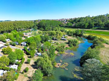 Aerial view of the scenery at the site