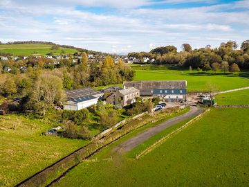 Aerial view of the farm