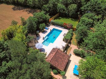 Aerial view of the site and pool (added by manager 07 Feb 2024)