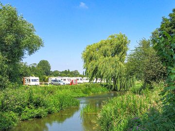 Pitches next to the river