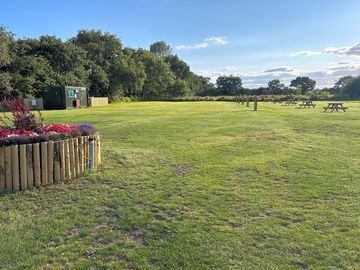 The berries campsite in the Cheshire countryside