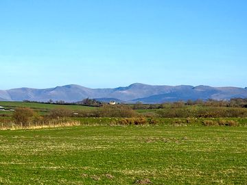 View of Snowdonia from the site