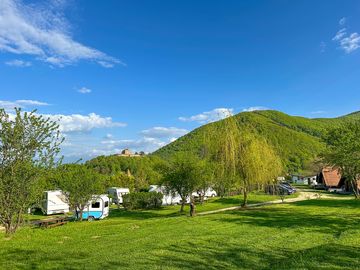 Fabulous mountain views from the pitches