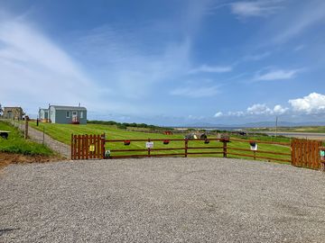 Gravel pitches with sea views