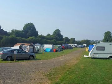 Looking across the pitches
