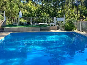 The pool, uncovered