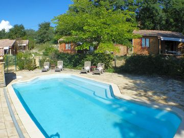 Swimming pool and view over the cottages (added by manager 07 Nov 2014)