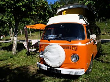 Caravans, motorhomes and tents are welcome on site