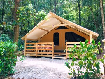 Safari tent exterior