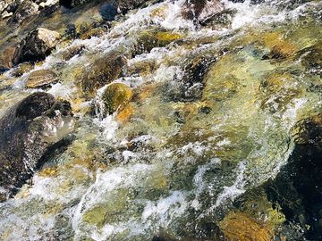 Afon meillionen river flows directly through the location