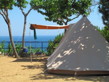 Some pitches have a sea view