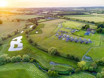 Beautiful Aerial view of Bowbrook Caravan and Camping.