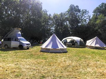 Pitches by the trees