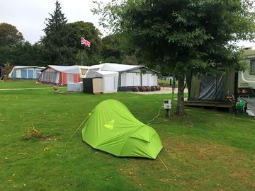 Pitched up.