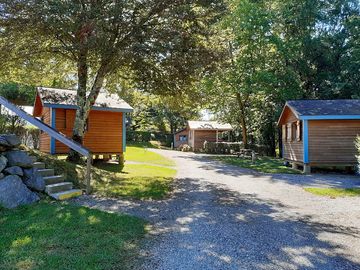 Exterior photo of the classic 2-person chalets