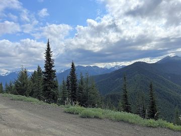 The snow-capped olympic mountains